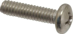 Value Collection - 1/4-20 UNC, 1" Length Under Head Phillips Drive Machine Screw - Pan Head, Grade 316 Stainless Steel, Uncoated, Without Washer - Apex Tool & Supply