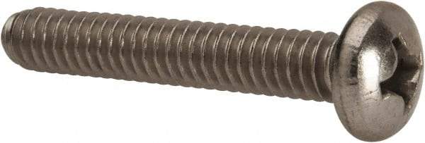 Value Collection - 1/4-20 UNC, 1-1/2" Length Under Head Phillips Drive Machine Screw - Pan Head, Grade 316 Stainless Steel, Uncoated, Without Washer - Apex Tool & Supply