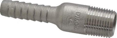Dixon Valve & Coupling - 1/2" Pipe ID, Threaded Combination Nipple for Hoses - Male NPT, 316 Stainless Steel - Apex Tool & Supply