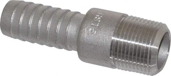 Dixon Valve & Coupling - 3/4" Pipe ID, Threaded Combination Nipple for Hoses - Male NPT, 316 Stainless Steel - Apex Tool & Supply
