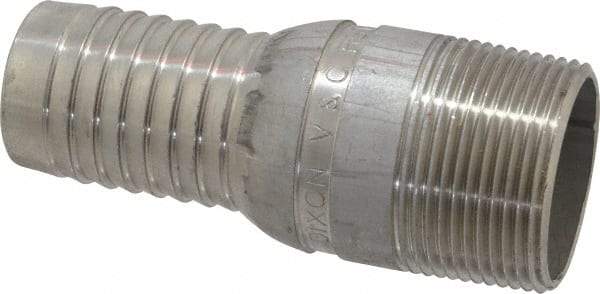 Dixon Valve & Coupling - 1-1/4" Pipe ID, Threaded Combination Nipple for Hoses - Male NPT, 316 Stainless Steel - Apex Tool & Supply