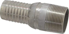 Dixon Valve & Coupling - 1-1/4" Pipe ID, Threaded Combination Nipple for Hoses - Male NPT, 316 Stainless Steel - Apex Tool & Supply
