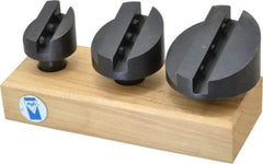 Made in USA - 3 Piece, 3/4" Shank Diam, 1-3/8" to 2-1/2" Max Head Diam, Straight Shank, Fly Cutter Set - 1 Bit Per Cutter, 3/8 to 1/2" Tool Bit, Multiple Head Diams, Includes Wood Block - Apex Tool & Supply