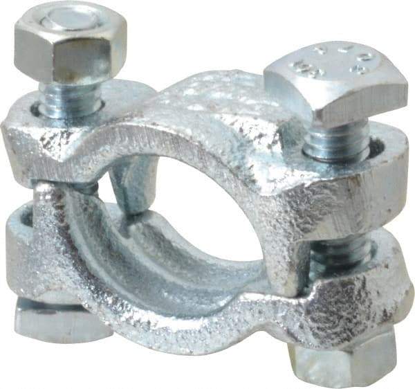 Dixon Valve & Coupling - 1-1/8 to 1-3/16" OD, Double Bolt Iron Clamp - Plated Malleable Iron - Apex Tool & Supply