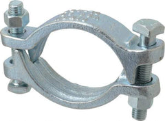 Dixon Valve & Coupling - 3-1/4 to 3-1/2" OD, Double Bolt Iron Clamp - Plated Malleable Iron - Apex Tool & Supply