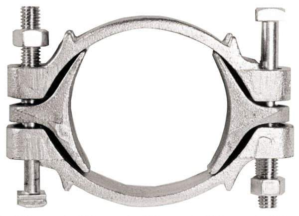 Dixon Valve & Coupling - 6-1/2 to 7-9/16" OD, Double Bolt Iron Clamp - Plated Malleable Iron - Apex Tool & Supply