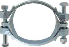 Dixon Valve & Coupling - 5-1/8 to 5-11/16" OD, Double Bolt Iron Clamp - Plated Malleable Iron - Apex Tool & Supply