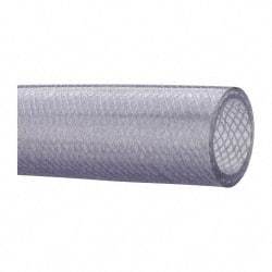 Made in USA - 2" ID x 2-1/2" OD, 1/4" Wall Thickness, Cut to Length (50' Standard Length) PVC Tube - Clear, 50 Max psi, 80 Shore A Hardness - Apex Tool & Supply