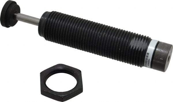 Parker - 1-12 Thread, 1/4 Rod Diam, 1 Stroke Length, Male Button Shock - 0.88 Shock Outside Diam, 5.62 OAL - Apex Tool & Supply