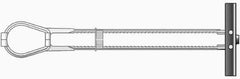 Powers Fasteners - 1/2" Screw, 1/2" Diam, 4" Long, 2-1/2" Thick, Strap Toggle Drywall & Hollow Wall Anchor - 3/4" Drill, Plastic, Grade 5, Use in Drywall - Apex Tool & Supply