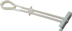 Powers Fasteners - 3/16" Screw, 3/16" Diam, 4" Long, 2-1/2" Thick, Strap Toggle Drywall & Hollow Wall Anchor - 1/2" Drill, Plastic, Grade 5, Use in Drywall - Apex Tool & Supply