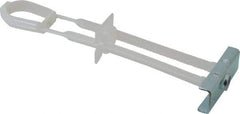 Powers Fasteners - 3/8" Screw, 3/8" Diam, 4" Long, 2-1/2" Thick, Strap Toggle Drywall & Hollow Wall Anchor - 3/4" Drill, Plastic, Grade 5, Use in Drywall - Apex Tool & Supply