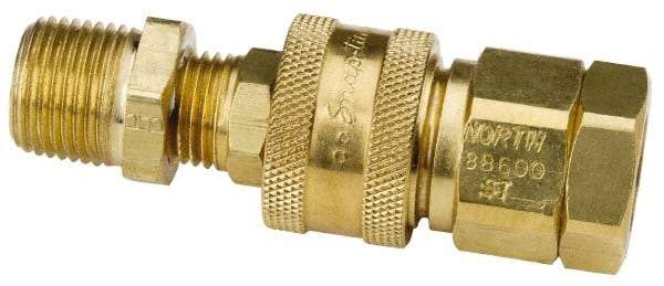 North - 2" Long, 1/2" Internal Diam, Coupler for SAR Systems - Gold, Compatible with CF2000 Series - Apex Tool & Supply