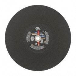 Norton - 20" Aluminum Oxide Cutoff Wheel - 5/32" Thick, 1" Arbor, 2,710 Max RPM, Use with Stationary Tools - Apex Tool & Supply