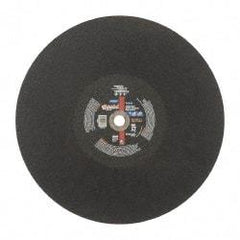 Norton - 20" Aluminum Oxide Cutoff Wheel - 5/32" Thick, 1" Arbor, 2,710 Max RPM, Use with Stationary Tools - Apex Tool & Supply