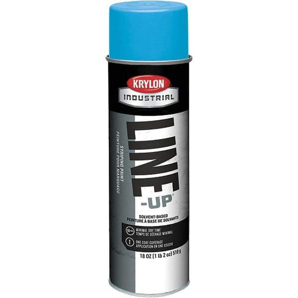 Krylon - 18 fl oz Blue Striping Paint - 234 to 332 Sq Ft/Gal Coverage, Solvent-Based Formula - Apex Tool & Supply