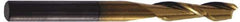 Hertel - 1", 2-1/4" LOC, 1" Shank Diam, 5" OAL, 2 Flute, Solid Carbide Square End Mill - Single End, TiN Finish, Spiral Flute, 30° Helix, Centercutting, Right Hand Cut - Apex Tool & Supply