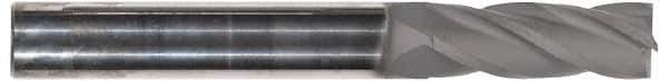 Hertel - 5/8", 3" LOC, 5/8" Shank Diam, 6" OAL, 4 Flute, Solid Carbide Square End Mill - Single End, TiCN Finish, Spiral Flute, 30° Helix, Centercutting, Right Hand Cut, Right Hand Flute - Apex Tool & Supply