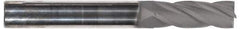 Hertel - 5/8", 3" LOC, 5/8" Shank Diam, 6" OAL, 4 Flute, Solid Carbide Square End Mill - Single End, TiCN Finish, Spiral Flute, 30° Helix, Centercutting, Right Hand Cut, Right Hand Flute - Apex Tool & Supply