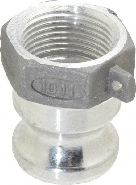 EVER-TITE Coupling Products - 1" Aluminum Cam & Groove Suction & Discharge Hose Male Adapter Female NPT Thread - Part A, 1" Thread, 250 Max psi - Apex Tool & Supply