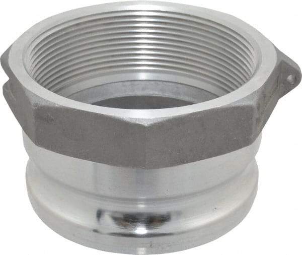 EVER-TITE Coupling Products - 4" Aluminum Cam & Groove Suction & Discharge Hose Male Adapter Female NPT Thread - Part A, 4" Thread, 100 Max psi - Apex Tool & Supply