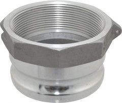 EVER-TITE Coupling Products - 4" Aluminum Cam & Groove Suction & Discharge Hose Male Adapter Female NPT Thread - Part A, 4" Thread, 100 Max psi - Apex Tool & Supply