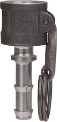 EVER-TITE Coupling Products - 3" Aluminum Cam & Groove Suction & Discharge Hose Female Coupler Hose Shank - Part C, 125 Max psi - Apex Tool & Supply