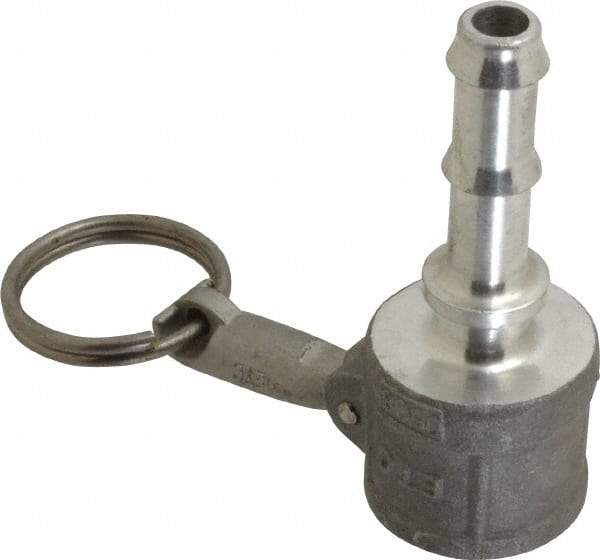 EVER-TITE Coupling Products - 1/2" Aluminum Cam & Groove Suction & Discharge Hose Female Coupler Hose Shank - Part C, 250 Max psi - Apex Tool & Supply