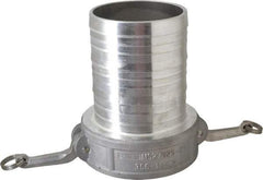 EVER-TITE Coupling Products - 6" Aluminum Cam & Groove Suction & Discharge Hose Female Coupler Hose Shank - Part C, 75 Max psi - Apex Tool & Supply