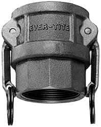 EVER-TITE Coupling Products - 2-1/2" Stainless Steel Cam & Groove Suction & Discharge Hose Female Coupler Female NPT Thread - Part D, 2-1/2" Lock-On Thread, 200 Max psi - Apex Tool & Supply