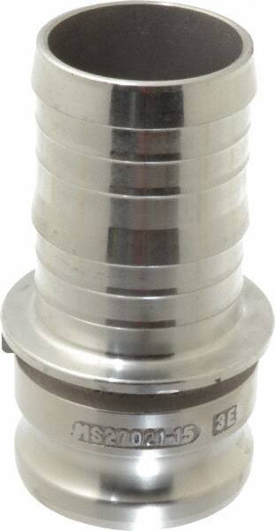 EVER-TITE Coupling Products - 3" Aluminum Cam & Groove Suction & Discharge Hose Male Adapter Hose Shank - Part E, 125 Max psi - Apex Tool & Supply