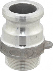 EVER-TITE Coupling Products - 1-1/2" Aluminum Cam & Groove Suction & Discharge Hose Male Adapter Male NPT Thread - Part F, 1-1/2" Thread, 250 Max psi - Apex Tool & Supply