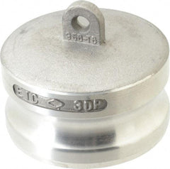 EVER-TITE Coupling Products - 3" Aluminum Cam & Groove Suction & Discharge Hose Dust Plug For Use with Couplers - Part DP, 125 Max psi - Apex Tool & Supply