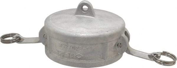 EVER-TITE Coupling Products - 4" Aluminum Cam & Groove Suction & Discharge Hose Dust Cap For Use with Adapters - Part DC, 100 Max psi - Apex Tool & Supply