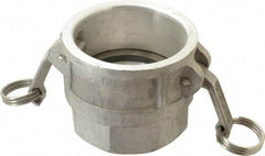 EVER-TITE Coupling Products - 3" Aluminum Cam & Groove Suction & Discharge Hose Female Coupler Female NPT Thread - Part D, 2" Thread, 125 Max psi - Apex Tool & Supply