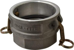 EVER-TITE Coupling Products - 4" Aluminum Cam & Groove Suction & Discharge Hose Female Coupler Female NPT Thread - Part D, 3" Thread, 100 Max psi - Apex Tool & Supply