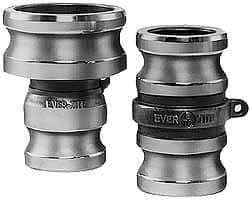 EVER-TITE Coupling Products - 6" Aluminum Cam & Groove Suction & Discharge Hose Spool Adapter - 6" Thread, 75 Max psi - Apex Tool & Supply
