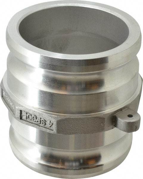 EVER-TITE Coupling Products - 4" Aluminum Cam & Groove Suction & Discharge Hose Spool Adapter - 4" Thread, 100 Max psi - Apex Tool & Supply