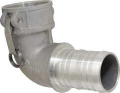 EVER-TITE Coupling Products - 3" Aluminum Cam & Groove Suction & Discharge Hose Female Coupler Hose Shank, 90° - Part C, 125 Max psi - Apex Tool & Supply