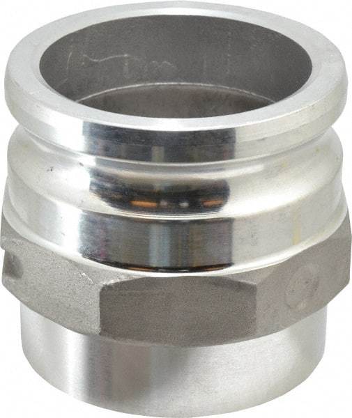EVER-TITE Coupling Products - 4" Aluminum Cam & Groove Suction & Discharge Hose Male Adapter Female NPT Thread - Part A, 4" Butt Weld Thread, 100 Max psi - Apex Tool & Supply