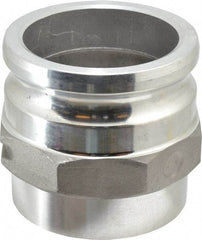 EVER-TITE Coupling Products - 4" Aluminum Cam & Groove Suction & Discharge Hose Male Adapter Female NPT Thread - Part A, 4" Butt Weld Thread, 100 Max psi - Apex Tool & Supply