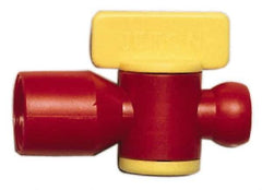Value Collection - 2 Piece, 1/4" ID Coolant Hose NPT Valve - Female to Female Connection, POM Body, 1/4 NPT, Use with Snap Together Hose Systems - Apex Tool & Supply