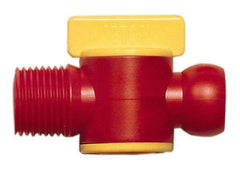 Value Collection - 2 Piece, 3/8" ID Coolant Hose BSPT Valve - Male to Female Connection, POM Body, 3/8 BSPT, Use with Snap Together Hose Systems - Apex Tool & Supply