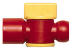 Value Collection - 2 Piece, 3/8" ID Coolant Hose BSPT Valve - Female to Female Connection, POM Body, 3/8 BSPT, Use with Snap Together Hose Systems - Apex Tool & Supply