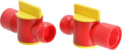 Value Collection - 2 Piece, 1/2" ID Coolant Hose NPT Valve - Female to Female Connection, POM Body, 1/2 NPT, Use with Snap Together Hose Systems - Apex Tool & Supply