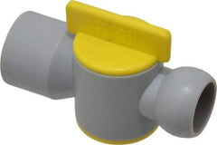 Value Collection - 2 Piece, 1/2" ID Coolant Hose NPT Valve - Female to Female Connection, POM Body, 1/2 NPT, Use with Snap Together Hose Systems - Apex Tool & Supply