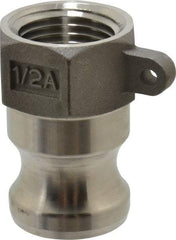EVER-TITE Coupling Products - 1/2" Stainless Steel Cam & Groove Suction & Discharge Hose Male Adapter Female NPT Thread - Part A, 1/2" Thread, 250 Max psi - Apex Tool & Supply