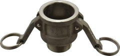 EVER-TITE Coupling Products - 1-1/4" Stainless Steel Cam & Groove Suction & Discharge Hose Female Coupler Male NPT Thread - Part B, 1-1/4" Thread, 250 Max psi - Apex Tool & Supply