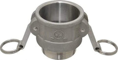 EVER-TITE Coupling Products - 2" Stainless Steel Cam & Groove Suction & Discharge Hose Female Coupler Male NPT Thread - Part B, 2" Thread, 250 Max psi - Apex Tool & Supply