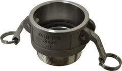 EVER-TITE Coupling Products - 3" Stainless Steel Cam & Groove Suction & Discharge Hose Female Coupler Male NPT Thread - Part B, 3" Thread, 200 Max psi - Apex Tool & Supply